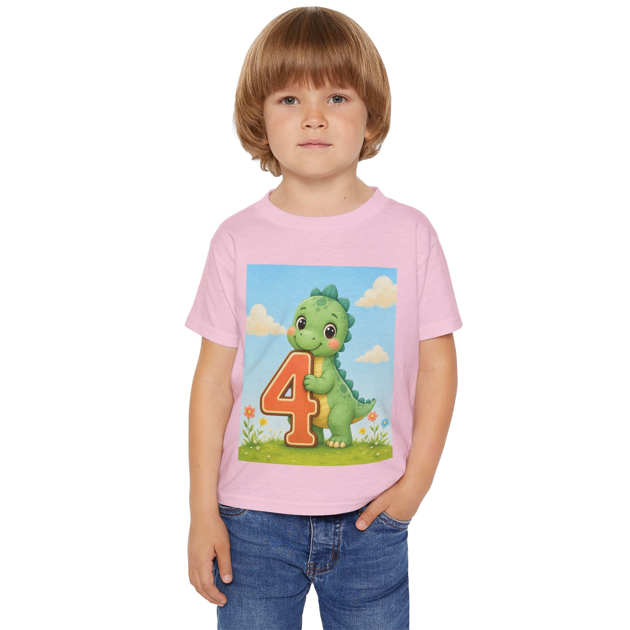4th Birthday Dinosaur Toddler Tee