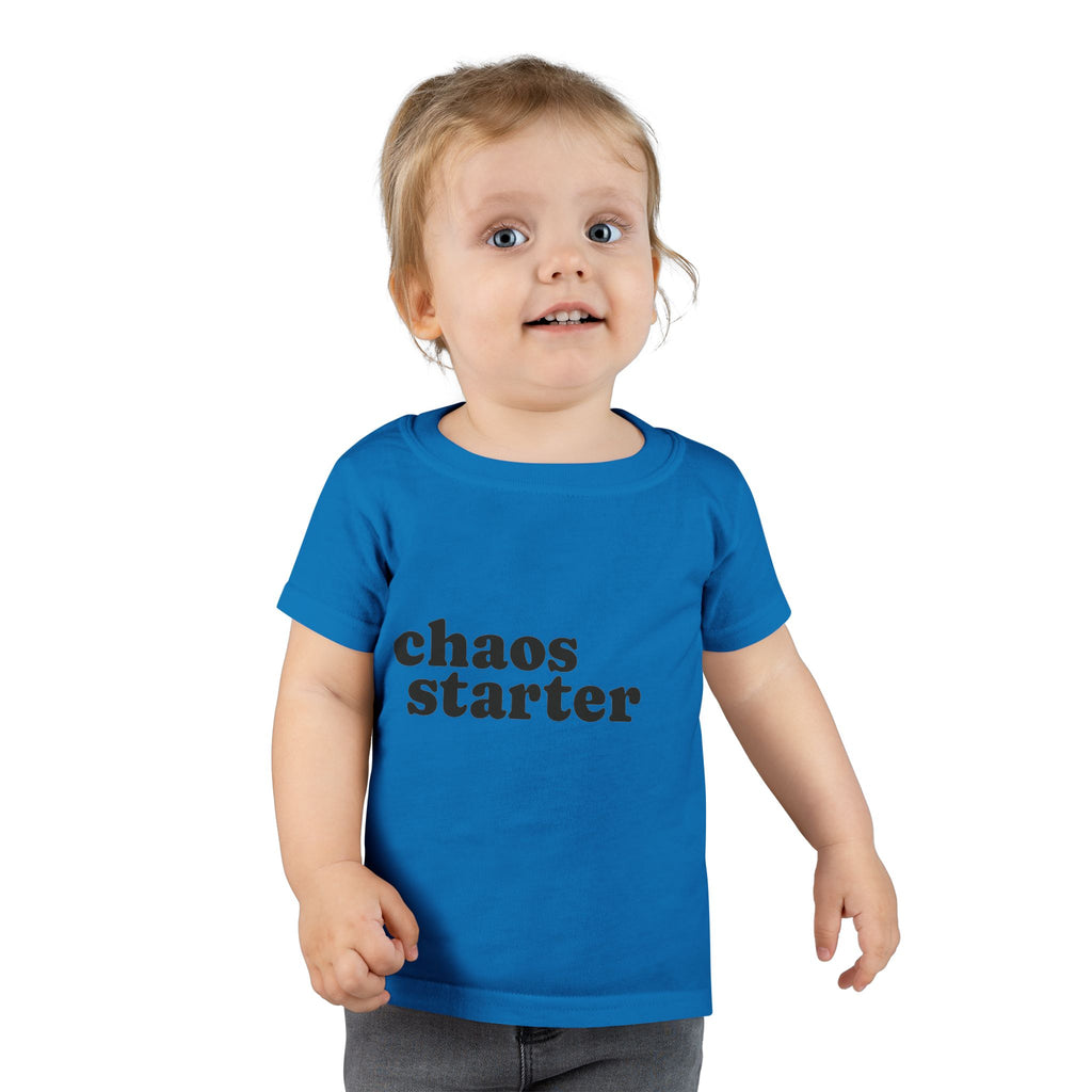 Toddler T-Shirt — "chaos starter" Funny Kids Tee