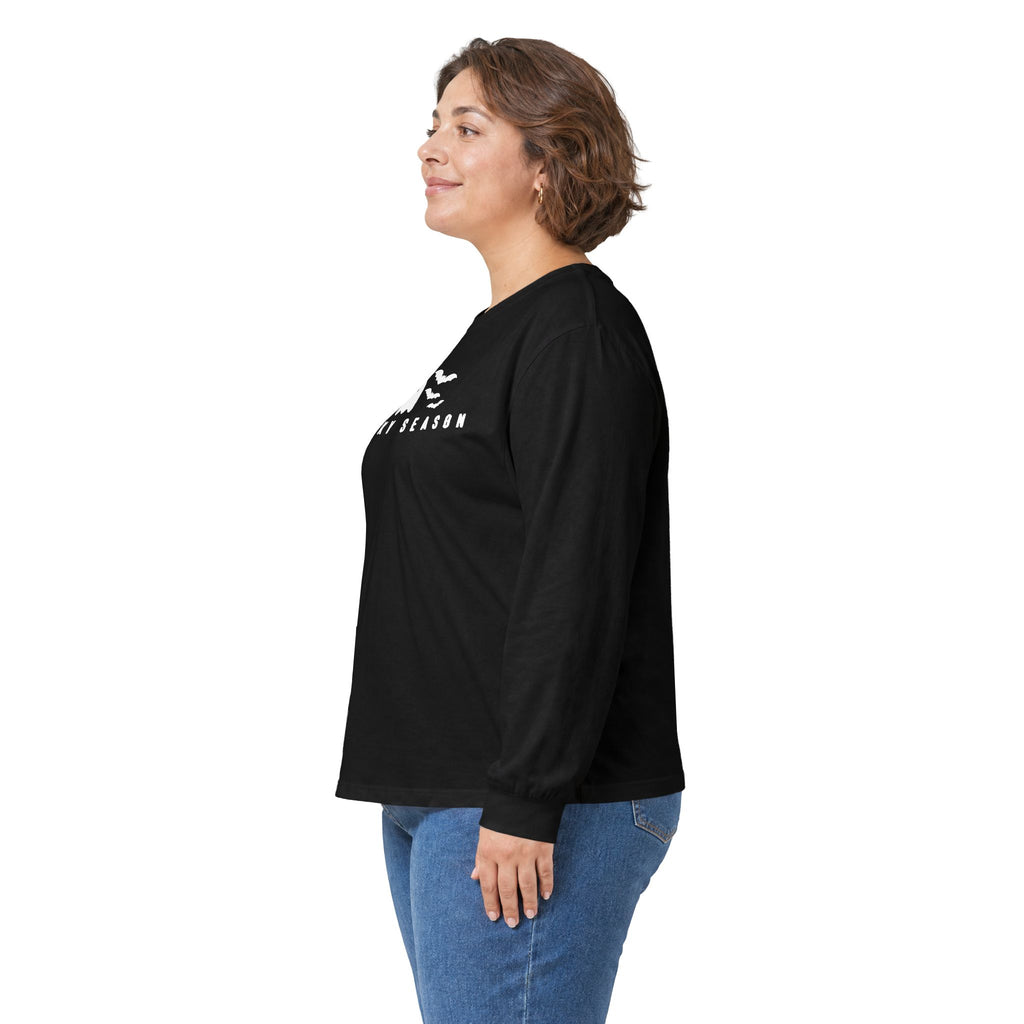 Spooky Season Ghost & Bats Halloween Long Sleeve Shirt
