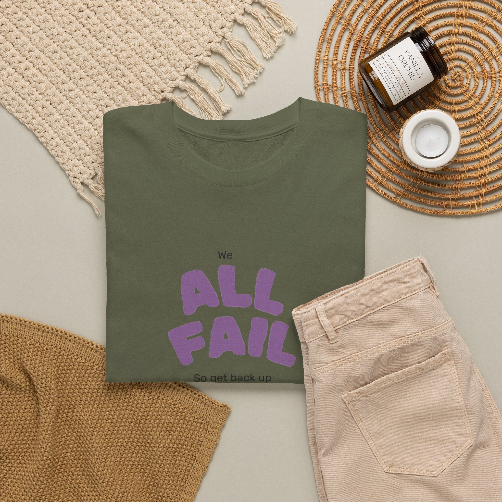 All Fail Tee — "It’s All Fail, So Get Back Up" Inspirational Tee