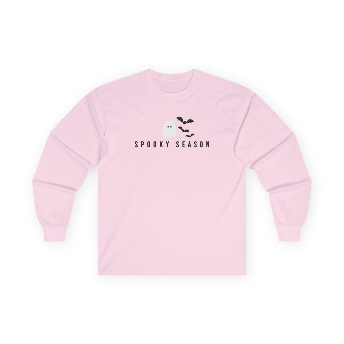 Spooky Season Ghost & Bats Halloween Long Sleeve Shirt