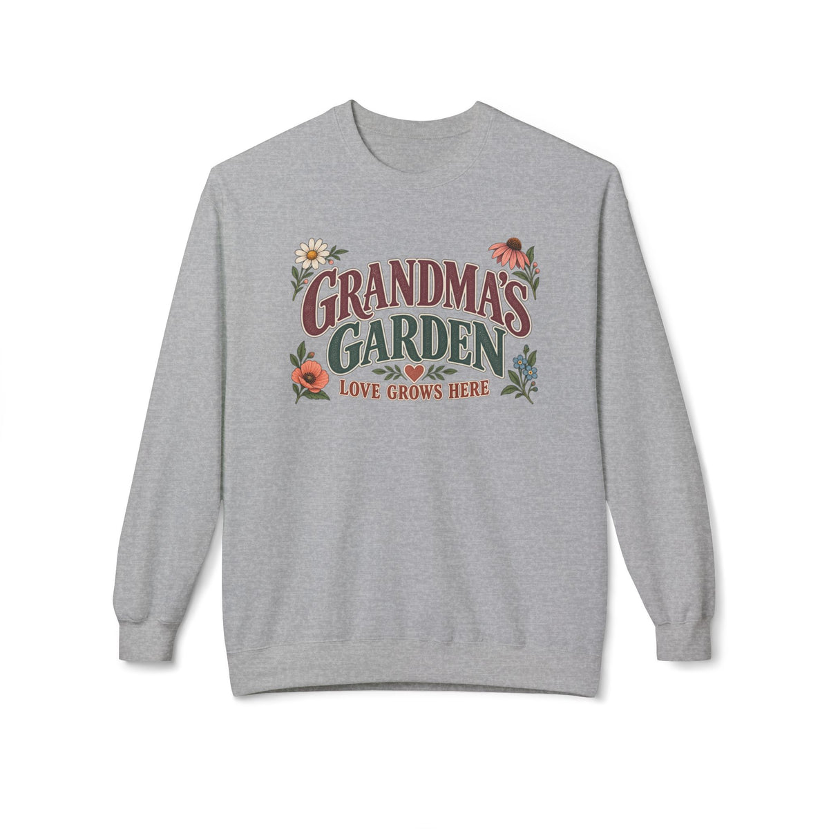 Grandma's Garden 'Love Grows Here' Floral Crewneck