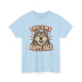 “This Is My Happy Face” Wolf Graphic Tee