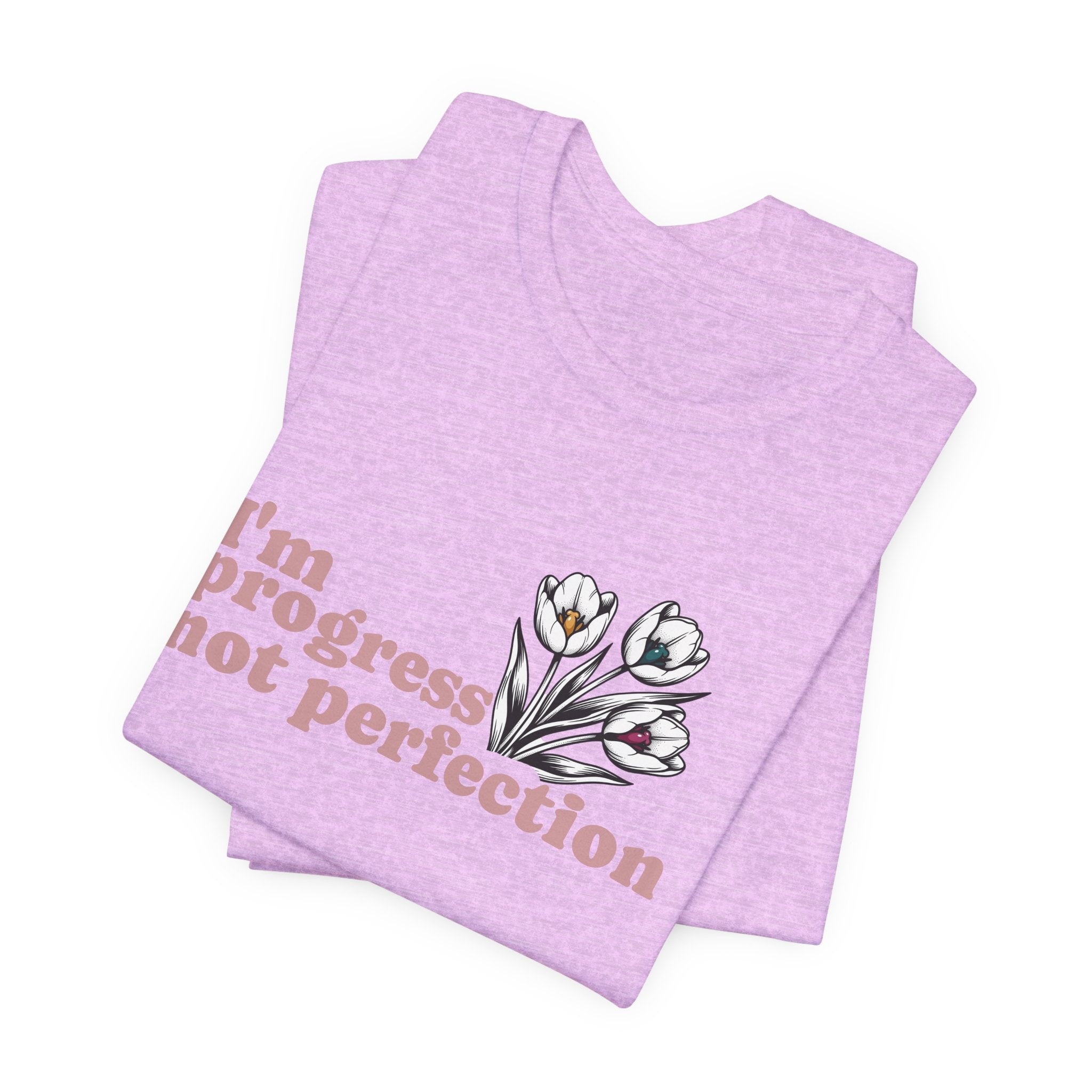 Progress Not Perfection — Floral Self-Love Tee
