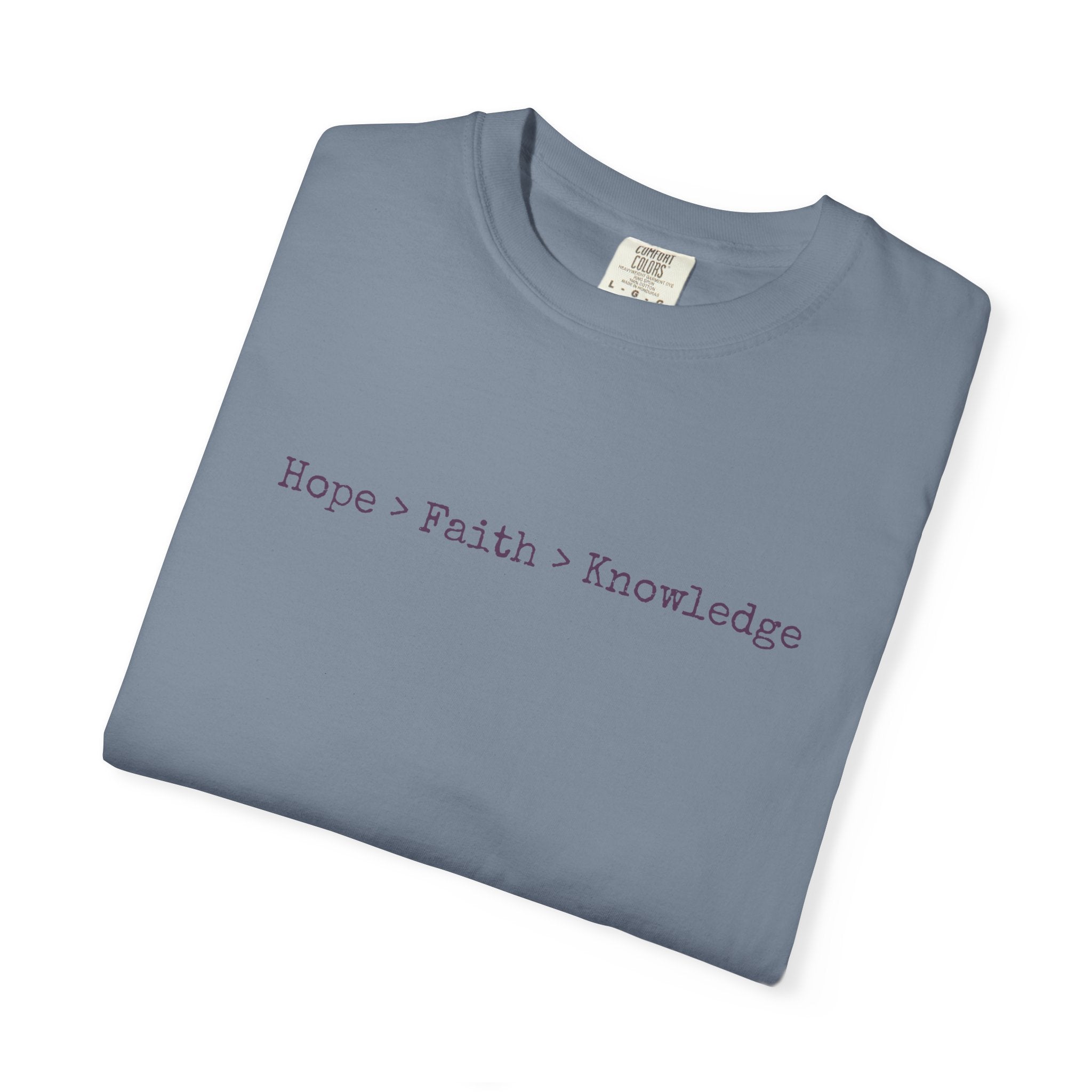 Hope • Faith • Knowledge Minimalist White T-Shirt