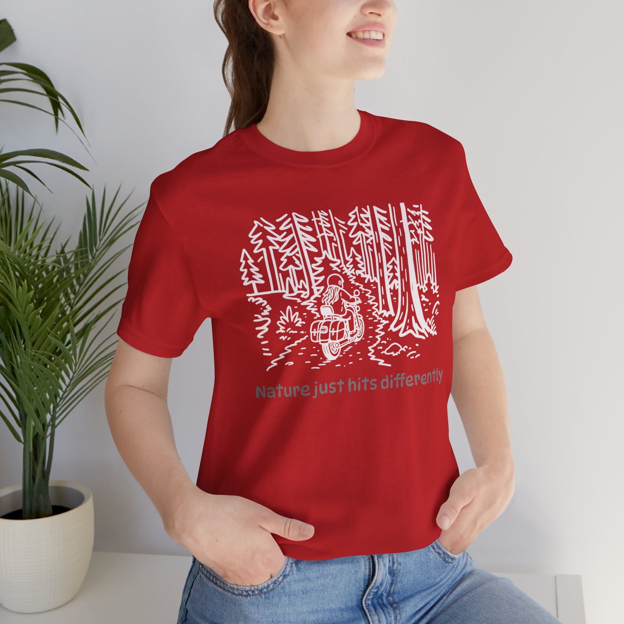 Nature Just Hits Differently - Motorcycle Female Graphic Tee
