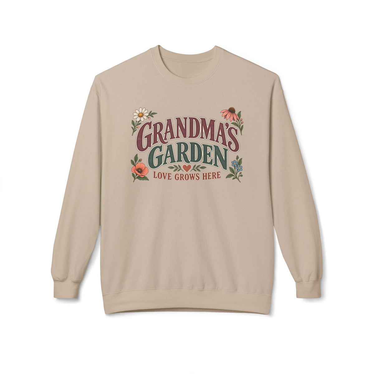 Grandma's Garden 'Love Grows Here' Floral Crewneck