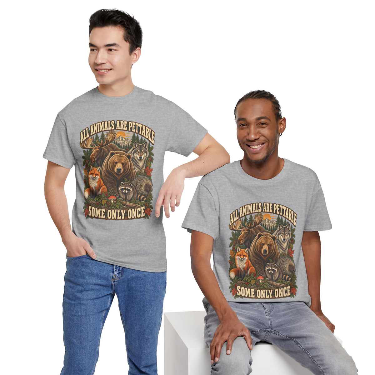 "All Animals Are Pettable, Some Only Once" Graphic Tee