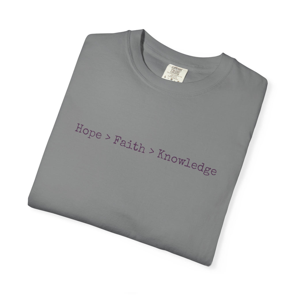 Hope • Faith • Knowledge Minimalist White T-Shirt