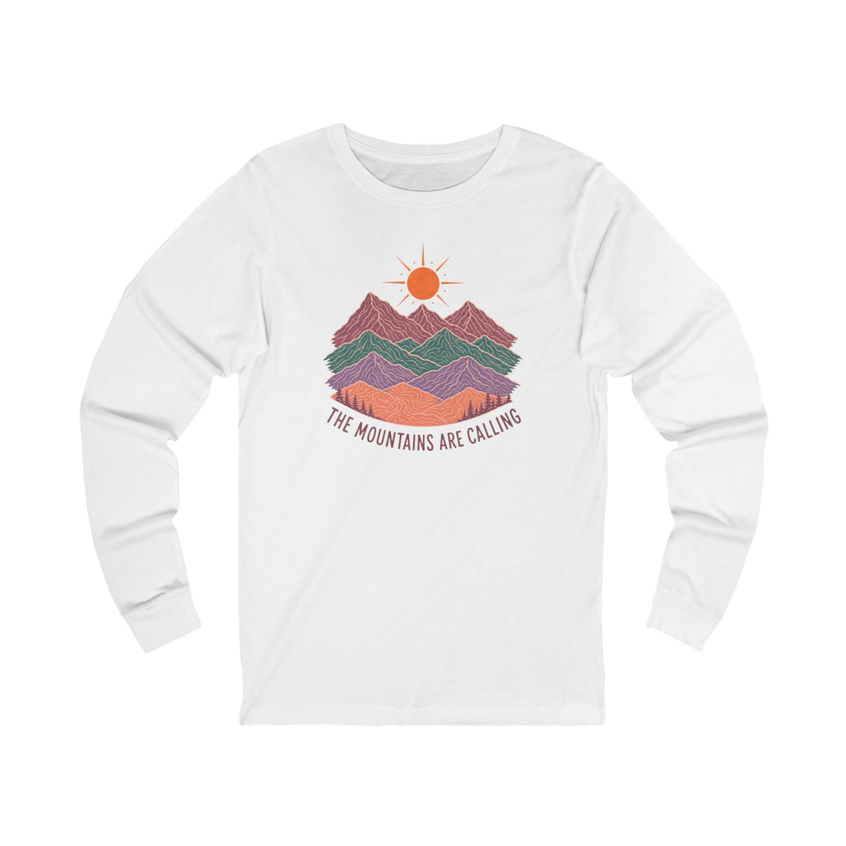 Retro Mountain Graphic Long Sleeve Tee