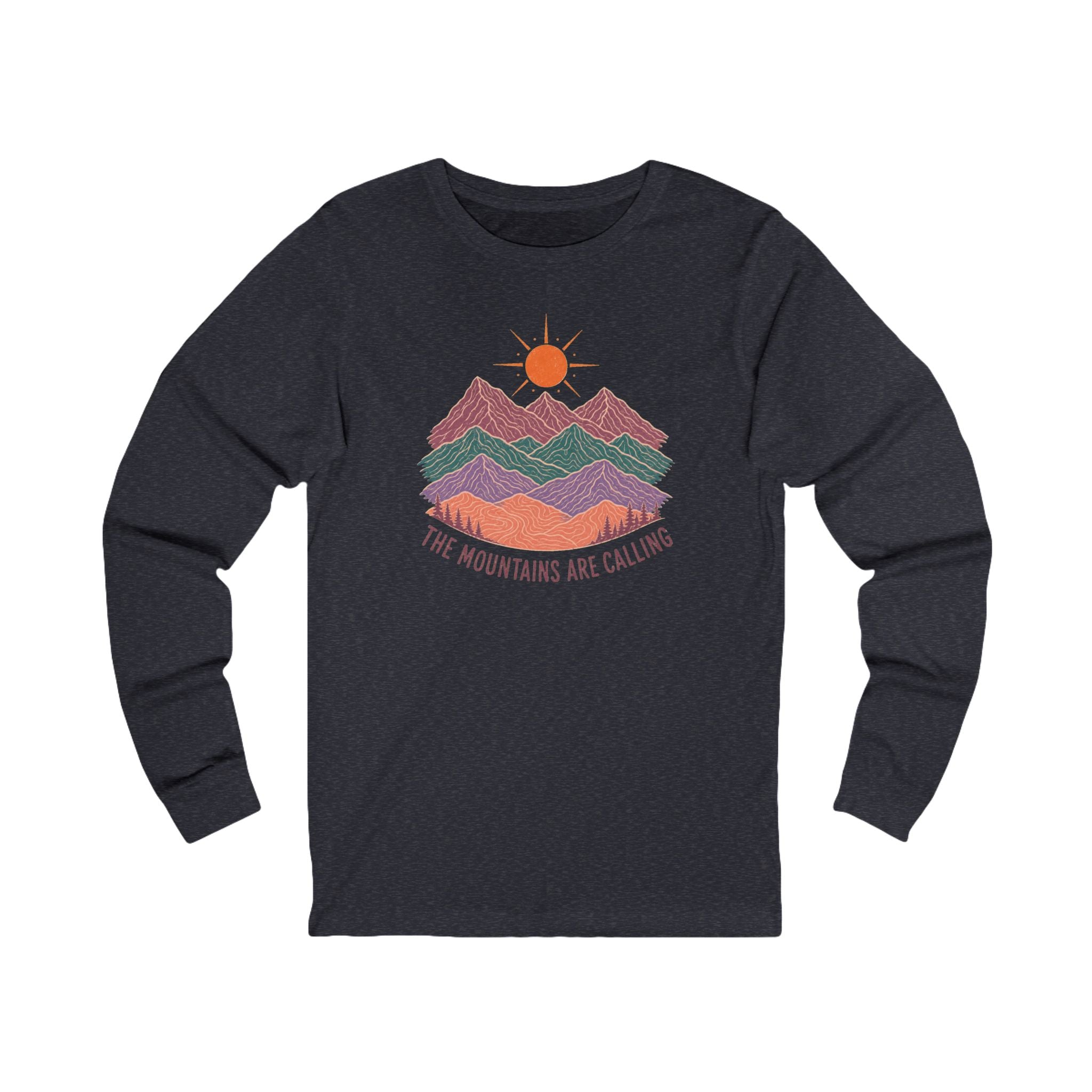 Retro Mountain Graphic Long Sleeve Tee