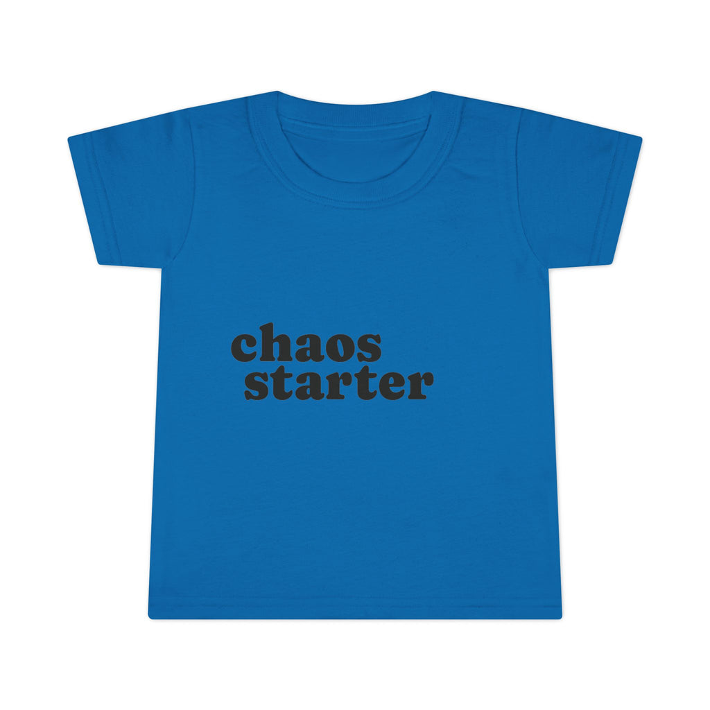 Toddler T-Shirt — "chaos starter" Funny Kids Tee