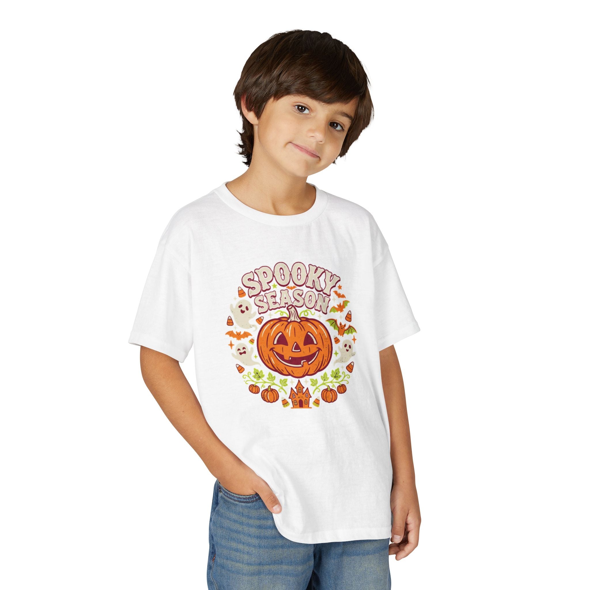 'Spooky Season' Big Pumpkin Halloween Kids Tee