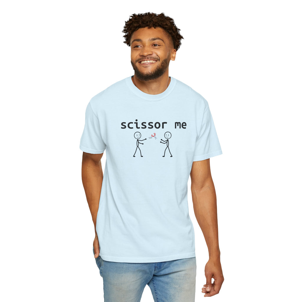 Scissor Me T-Shirt — Funny Stick Figure Adult Tee