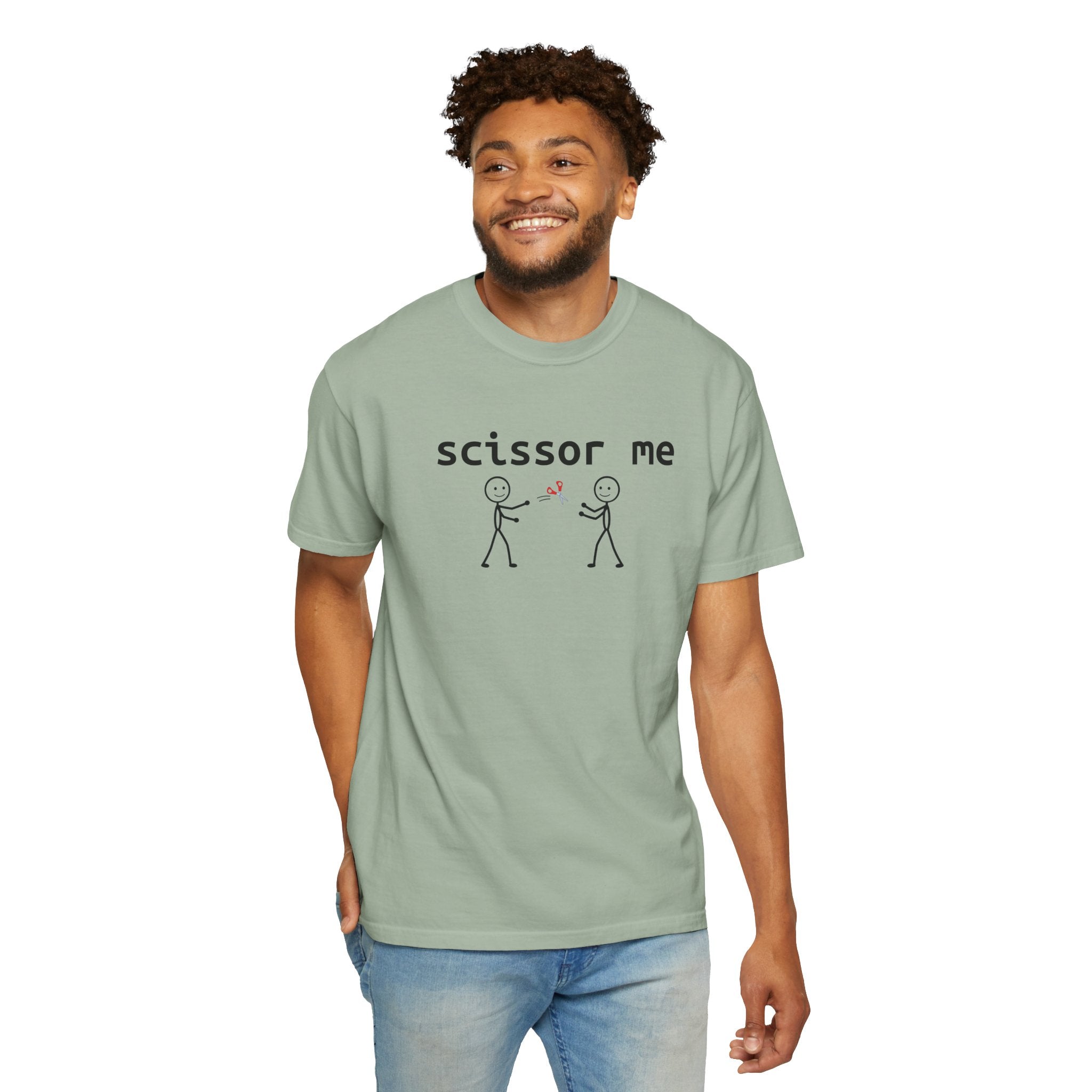 Scissor Me T-Shirt — Funny Stick Figure Adult Tee