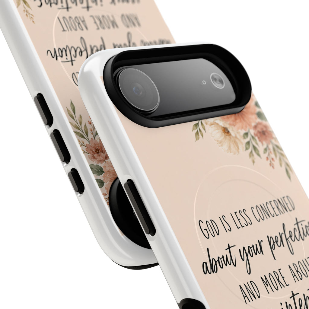 "God is less concerned about your perfection" Tough Magnetic Case