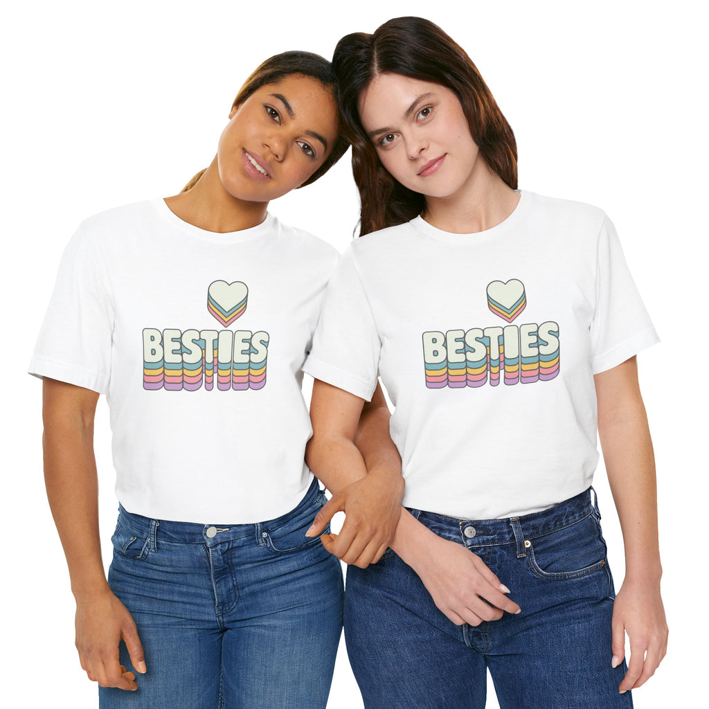 'BESTIES' Heart Graphic Friendship Tee
