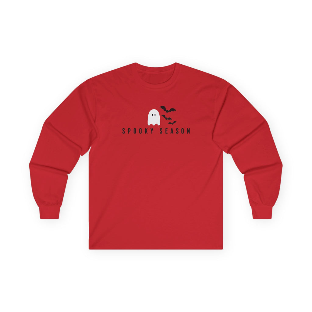 Spooky Season Ghost & Bats Halloween Long Sleeve Shirt