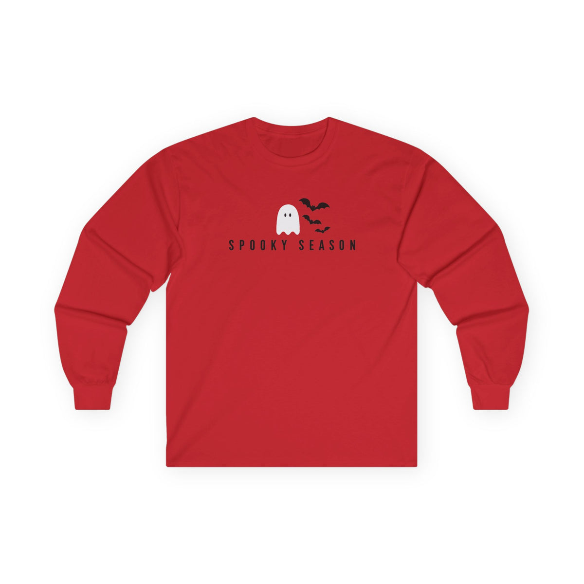 Spooky Season Ghost & Bats Halloween Long Sleeve Shirt