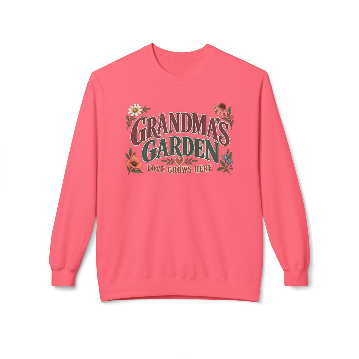Grandma's Garden 'Love Grows Here' Floral Crewneck