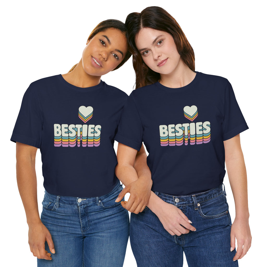'BESTIES' Heart Graphic Friendship Tee